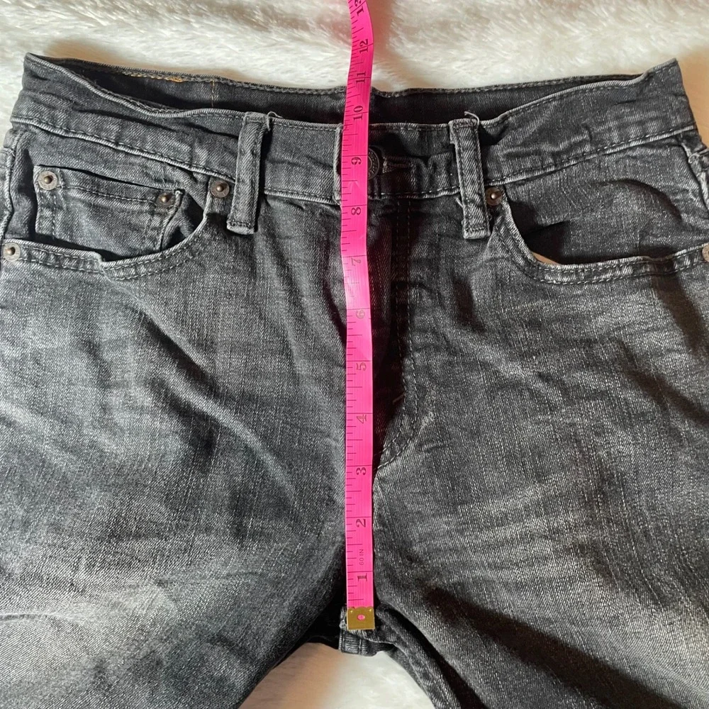 Levis 512 Slim Tapper Jeans 29x32 Faded Black‎ Denim Mid Rise Stretch Slim